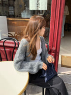 Grain mohair cardigan