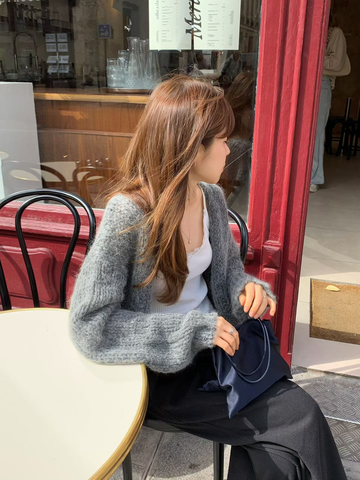 Grain mohair cardigan