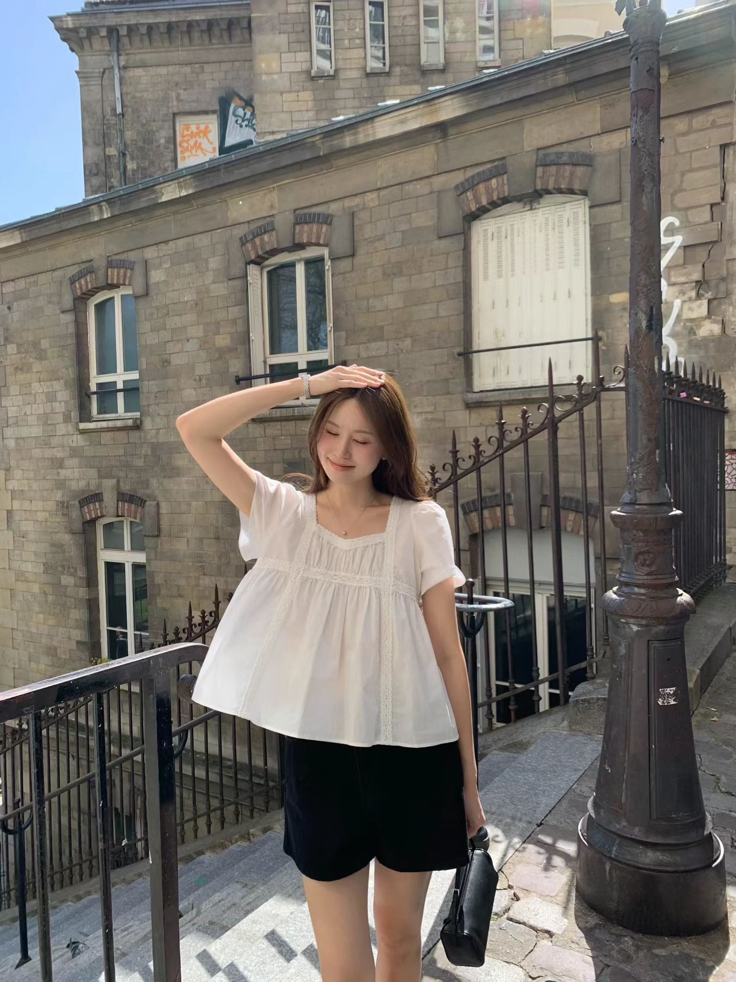 Washing lace blouse