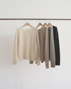 Cashmere basic pullover knit
