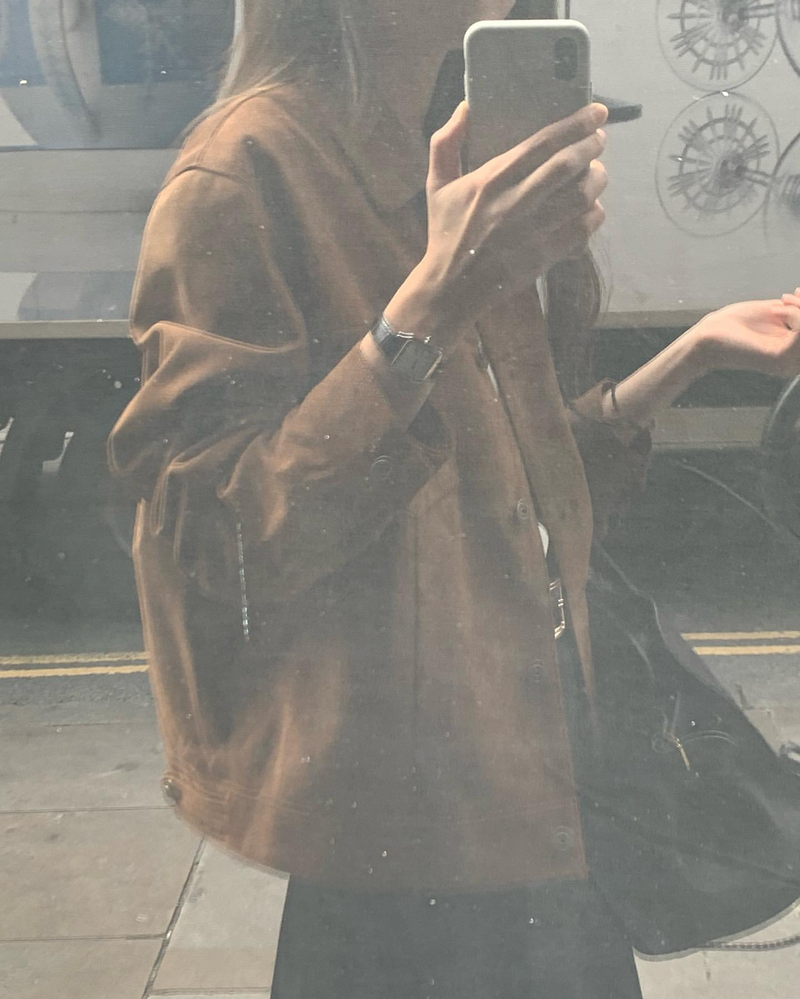 [sale] Studio leather jacket (camel)
