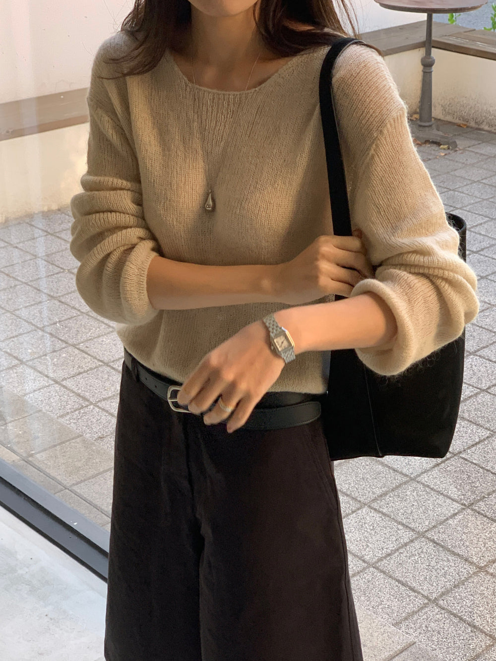 Row mohair hacch knit