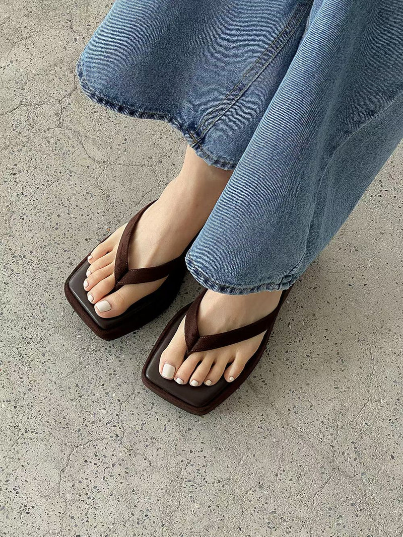 Mood square platform sandal
