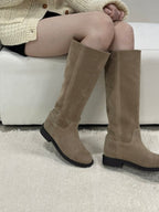 Bow round long boots