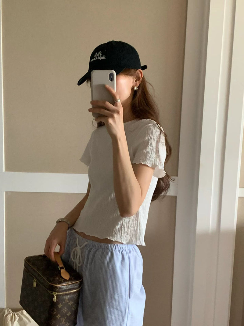 Wrinkle half tee