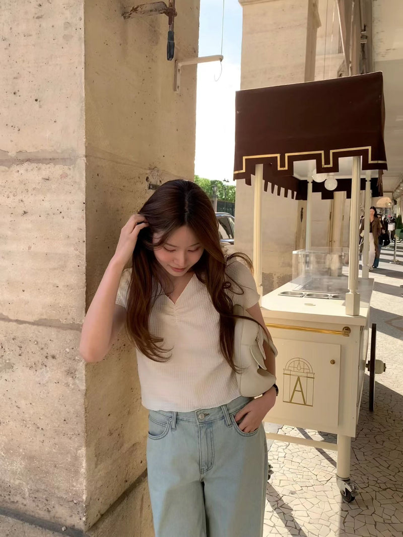Elle shirring tee