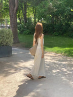 Crinkle maxi skirt