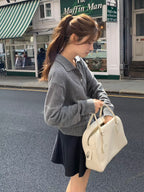 Cash collar knit