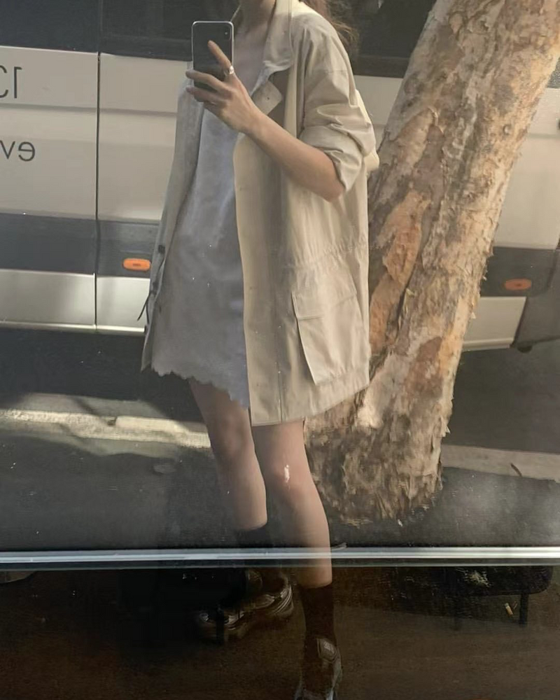 [sale] pocket cotton half trench