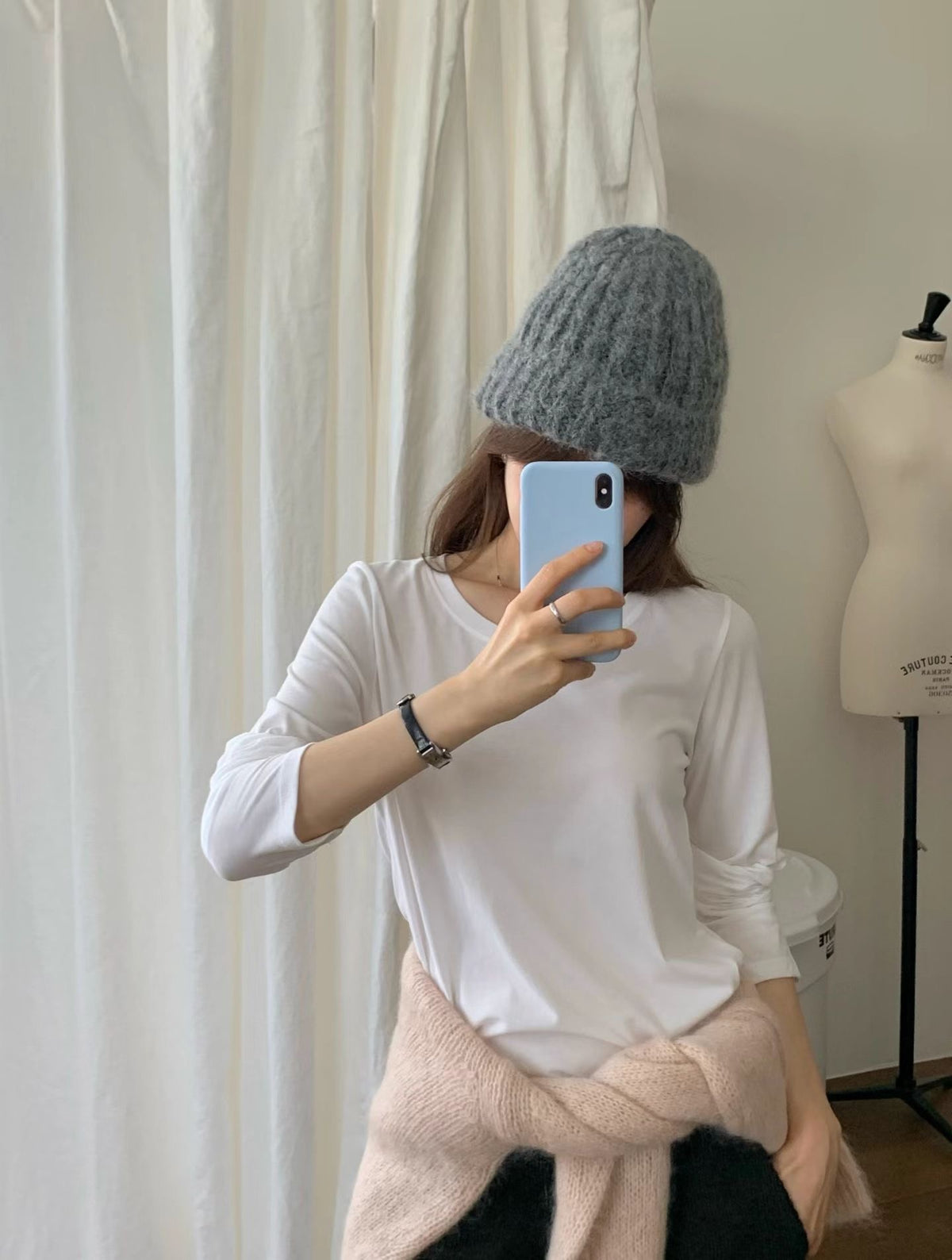 Fuzzy hairy beanie