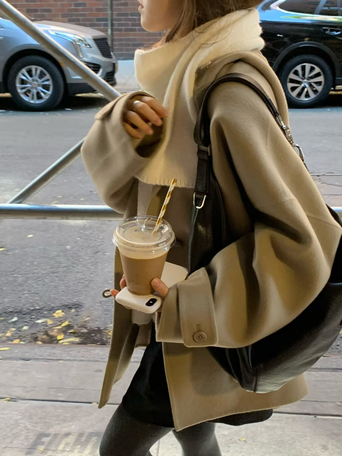 Handmade hoodie cashmere duffle coat