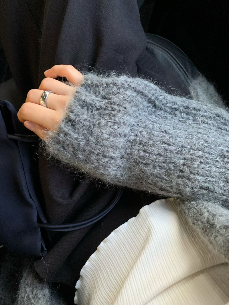Grain mohair cardigan