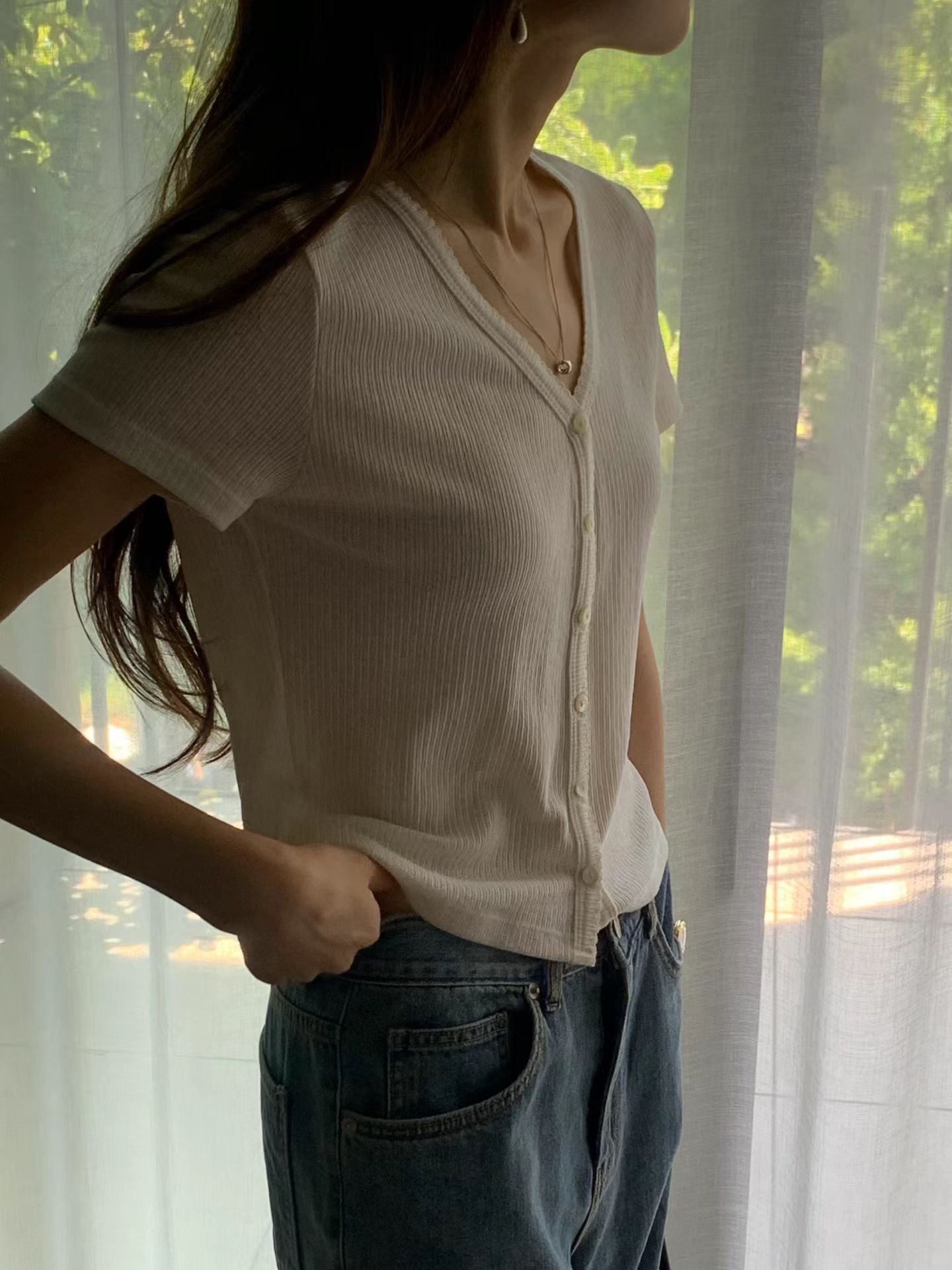 Mild half cardigan