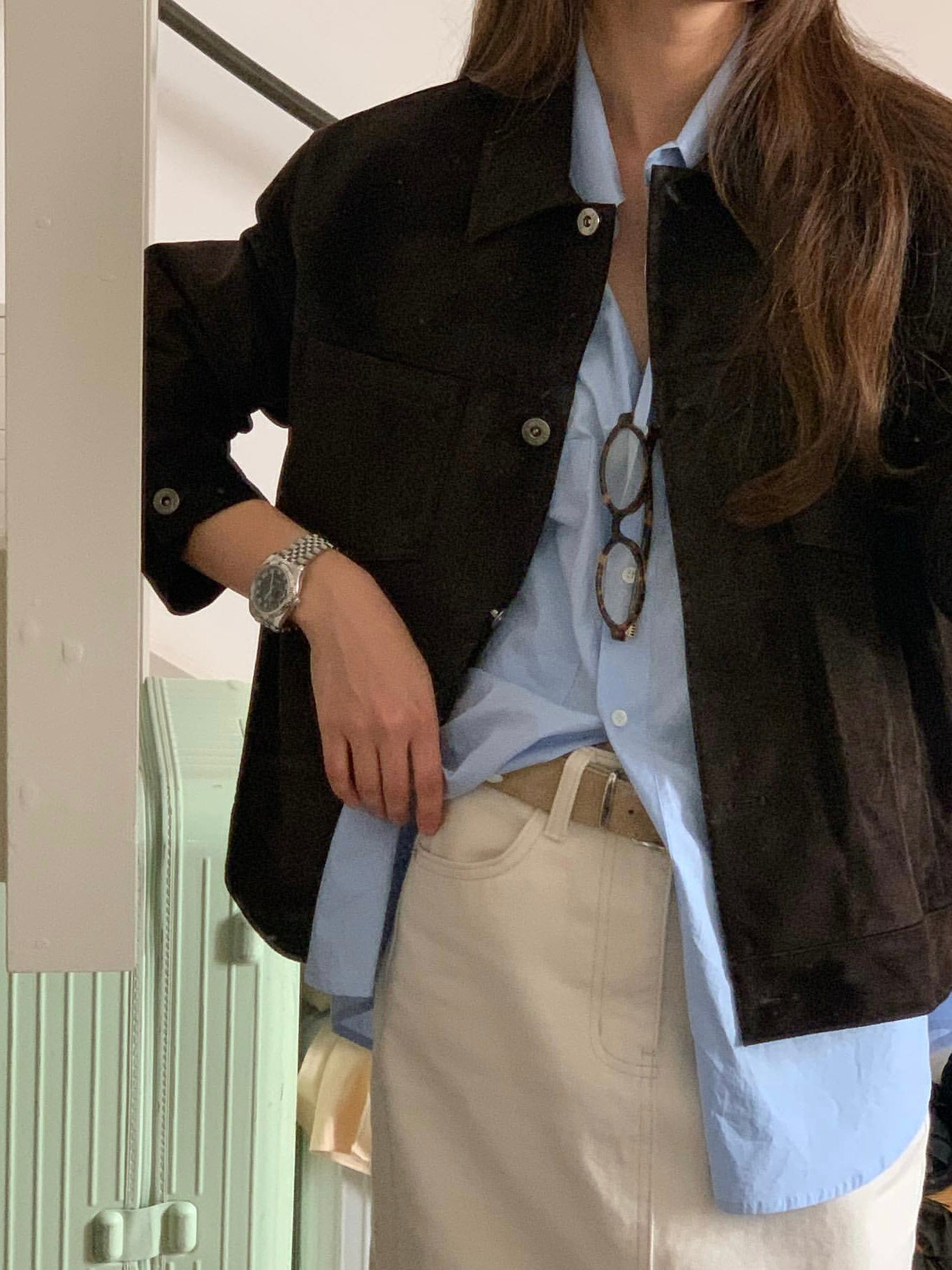 [sale] Studio leather jacket (brown)