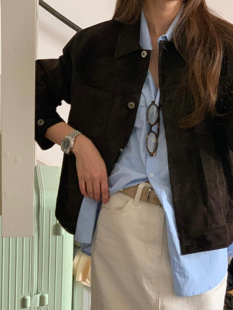 [sale] Studio leather jacket (brown)