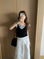 Slit wrap skirt