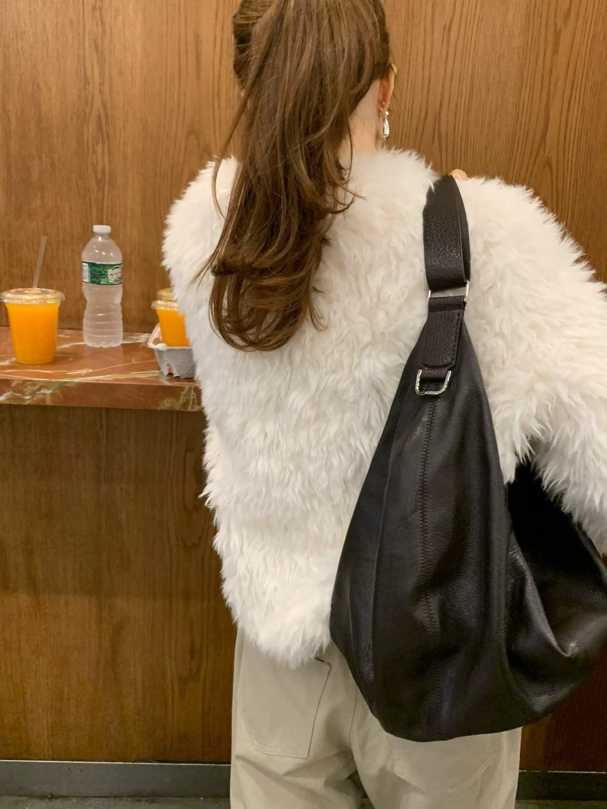 Hairy fur jacket