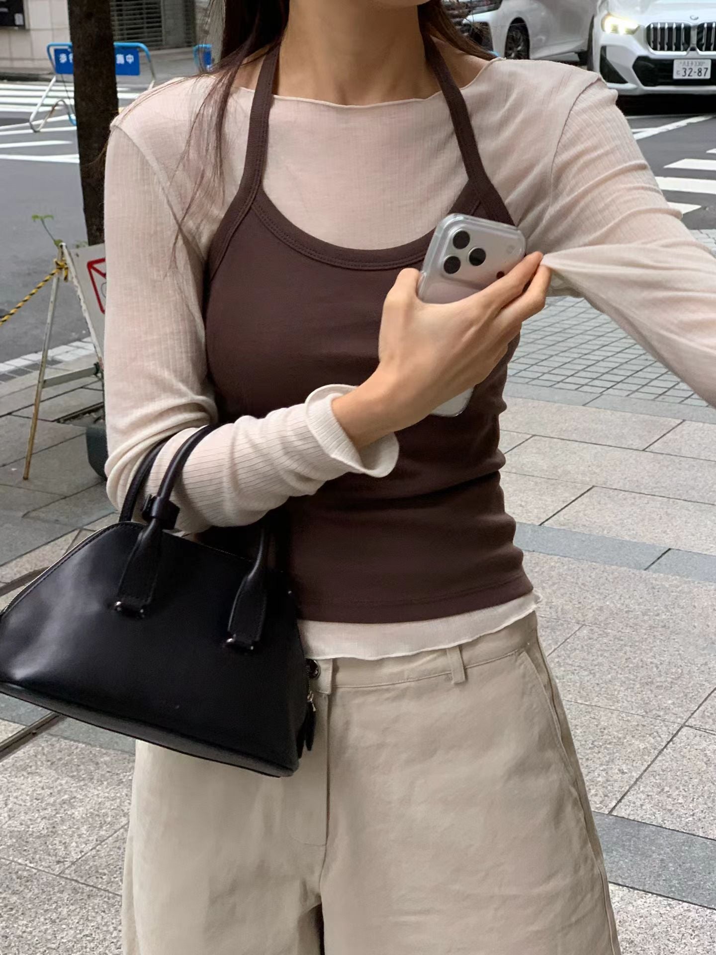 May rib long sleeve tee