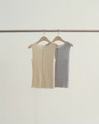 Silk mori sleeveless knit