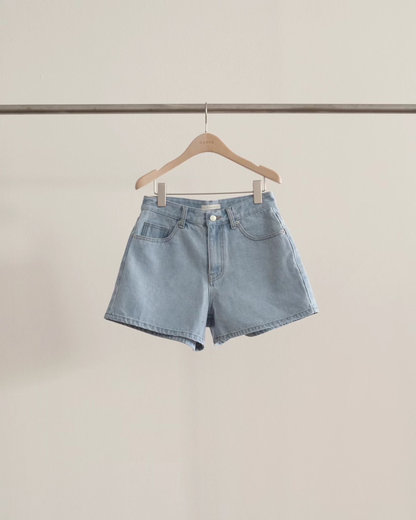 Light denim shorts
