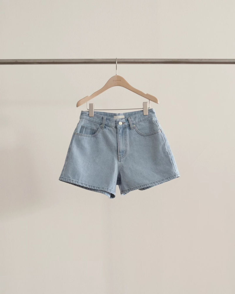 Light denim shorts