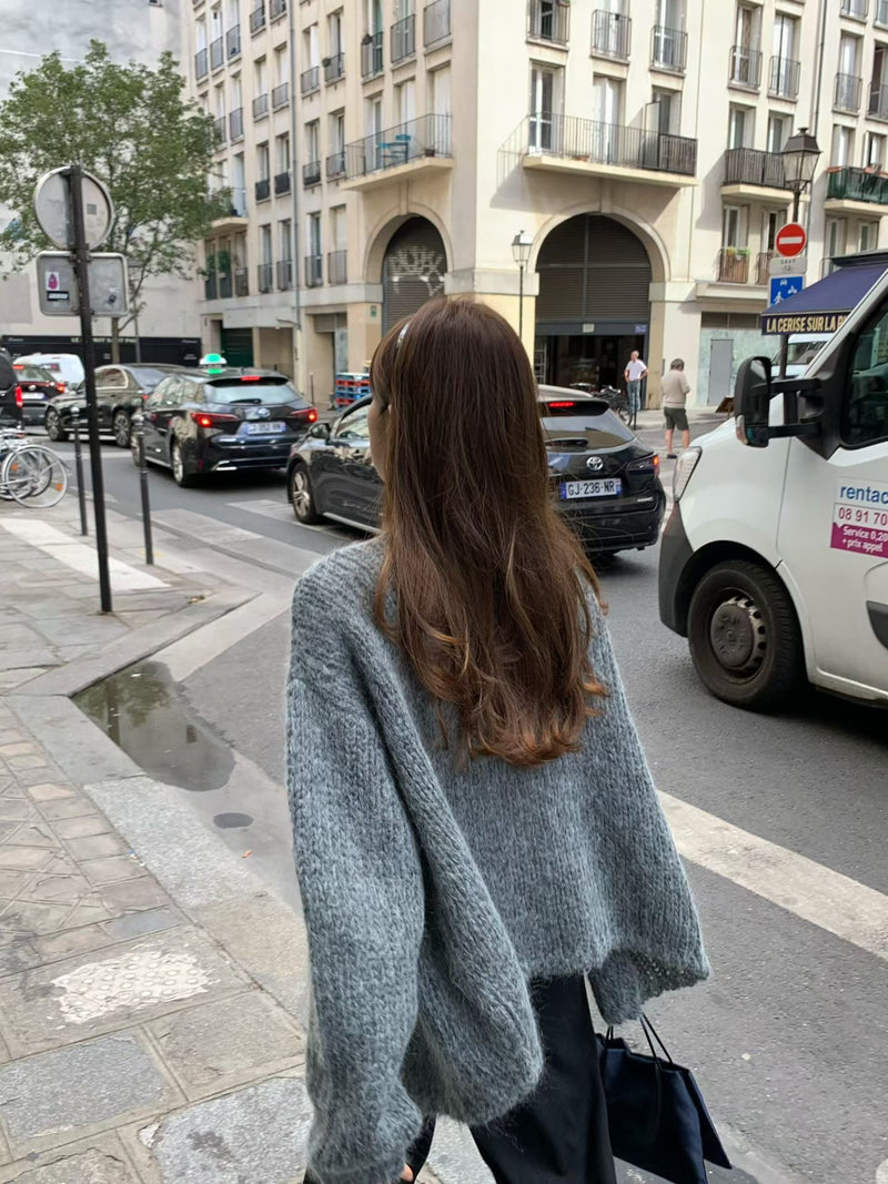 Grain mohair cardigan