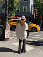 Handmade hoodie cashmere duffle coat