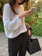 Row mohair hacch knit