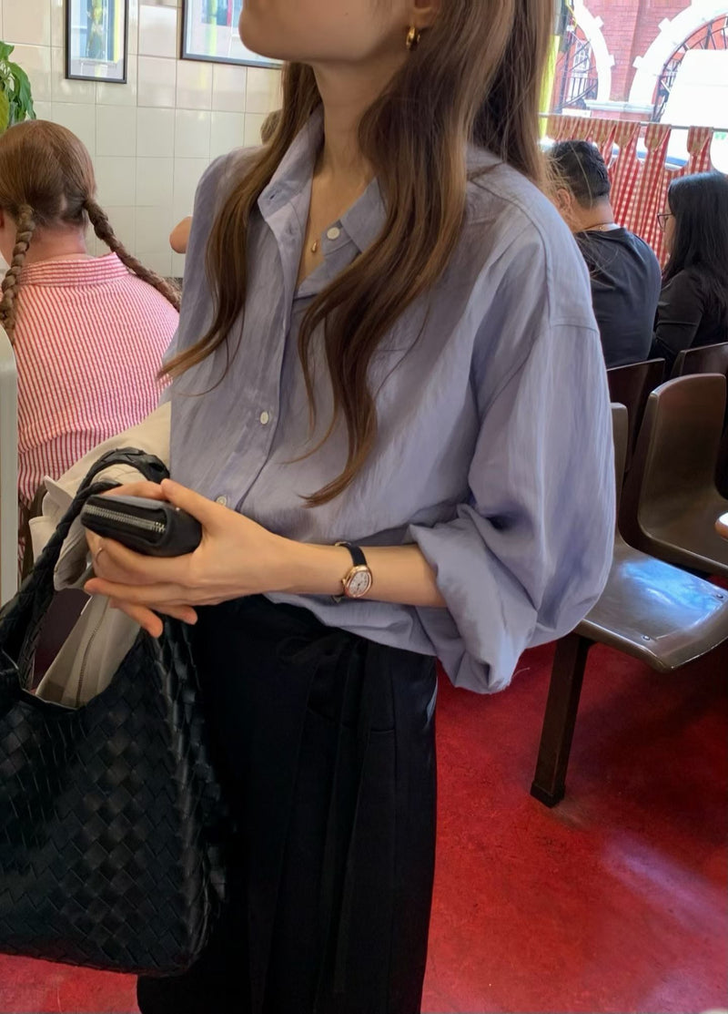 From silky shirt