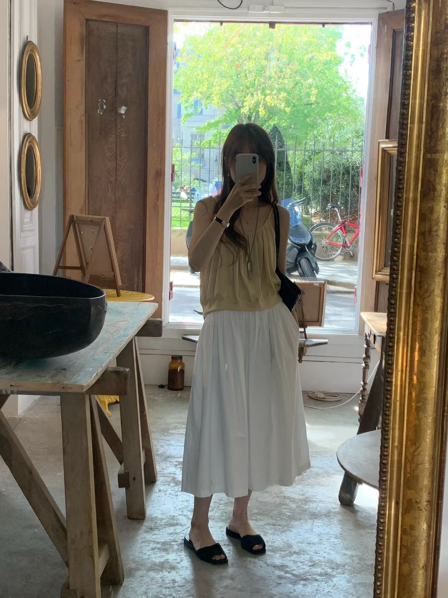 Ballet shirring skirt