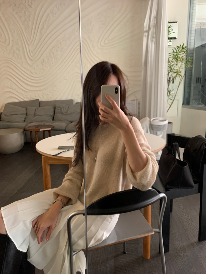 Row mohair hacch knit