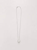 Egg silver necklace
