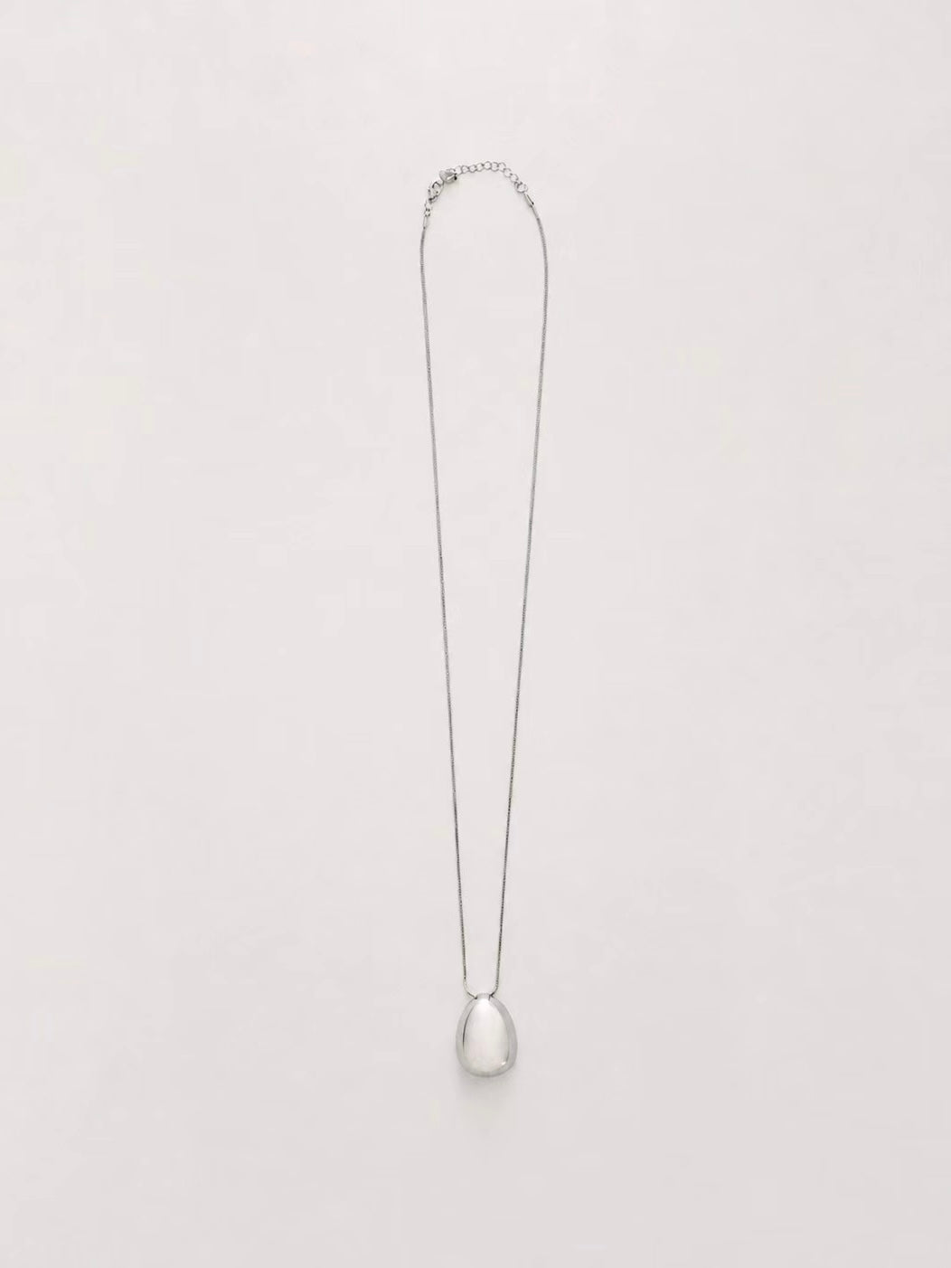 Egg silver necklace