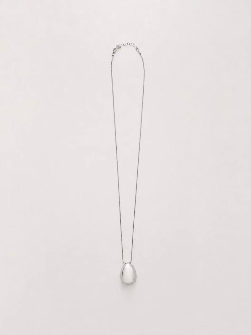 Egg silver necklace