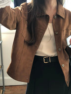 [sale] Studio leather jacket (camel)