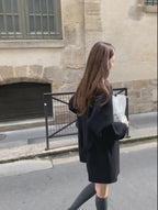 Handmade cony cashmere raglan coat