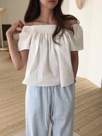 Shell shrring blouse